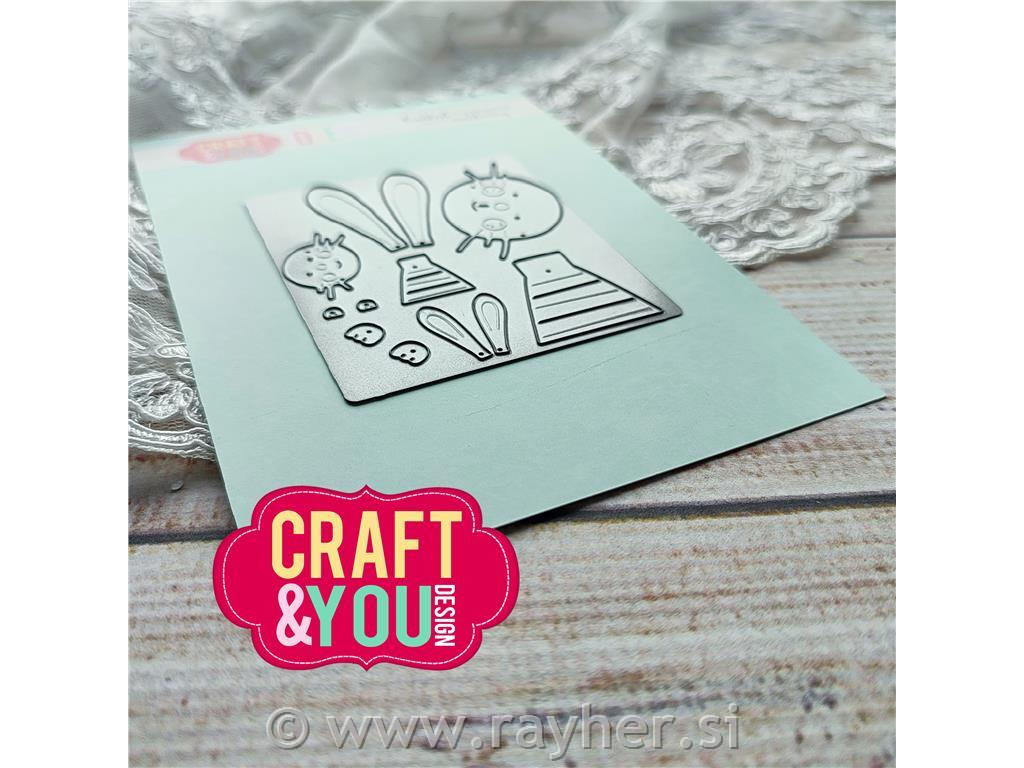 Rezalne šablone, Dva zajčka