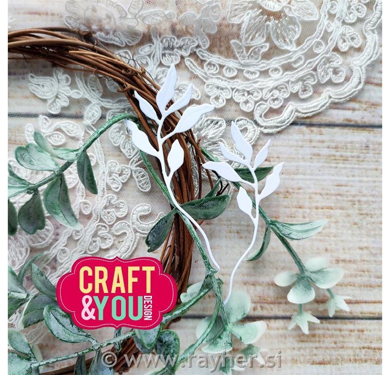 Rezalne šablone, Vejice z listki, set 2