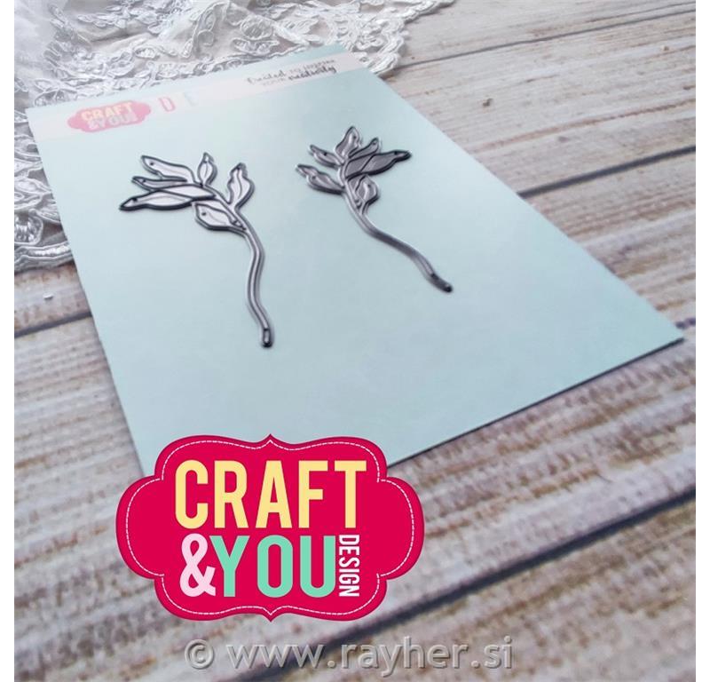 Rezalne šablone, Vejice z listki, set 2