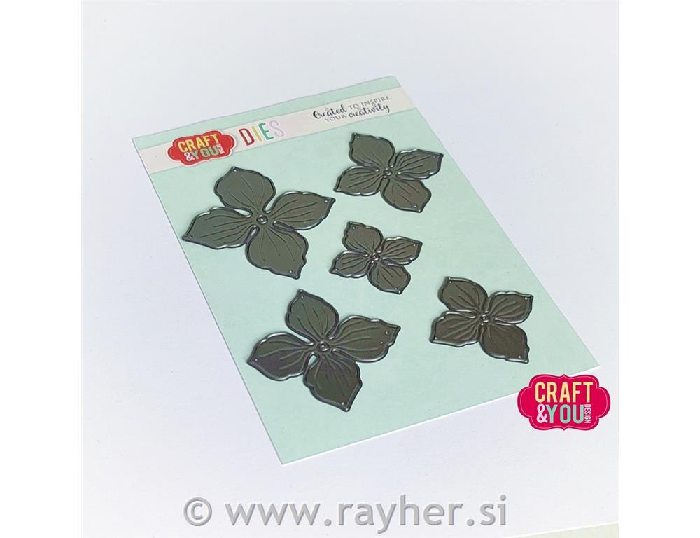 Rezalna šablona Cvet Hortenzija