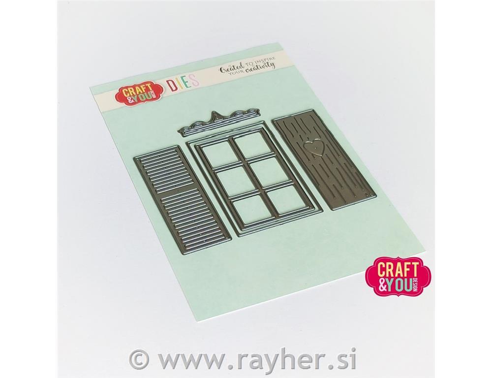 Rezalna šablona Okno s polkni