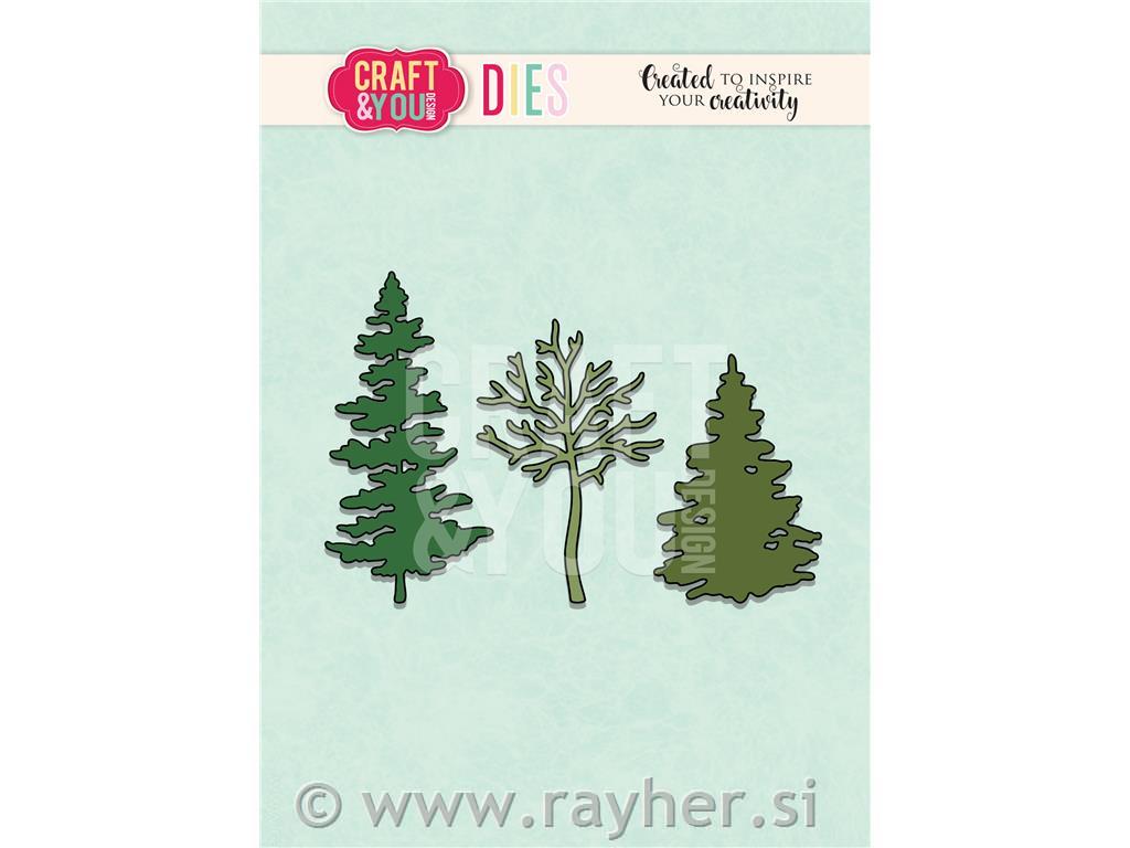 Rezalne šablone C&Y, Drevesa, set 3