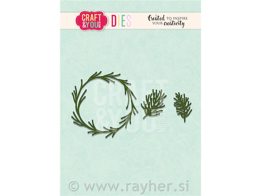 Rezalne šablone C&Y, Venček in vejice, set 3