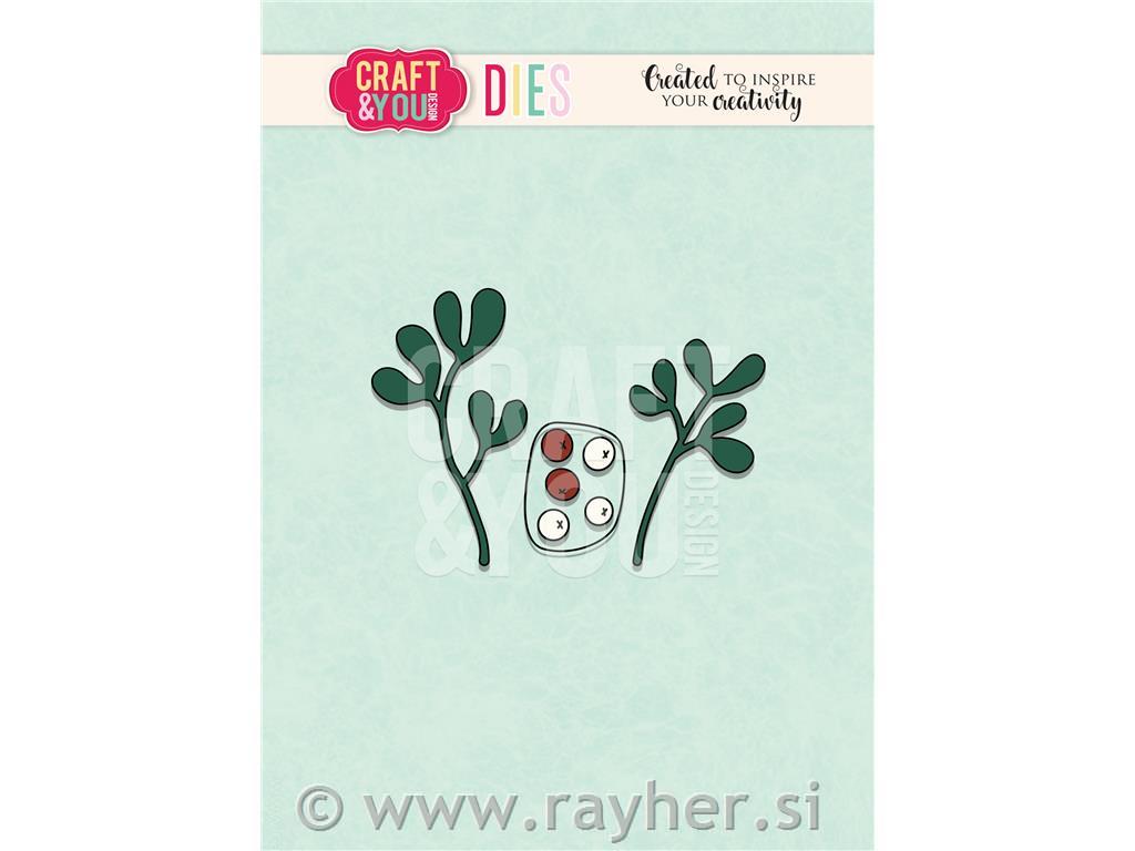 Rezalne šablone C&Y, Omela z bunkicami, set