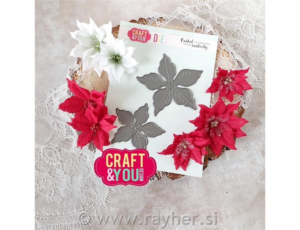 Rezalne šablone C&Y, Božična zvezda, večja, set 2