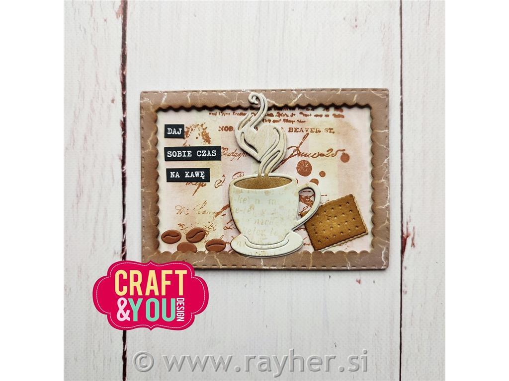 Rezalne šablone C&Y, Okvir, skodelica, kava, piškot