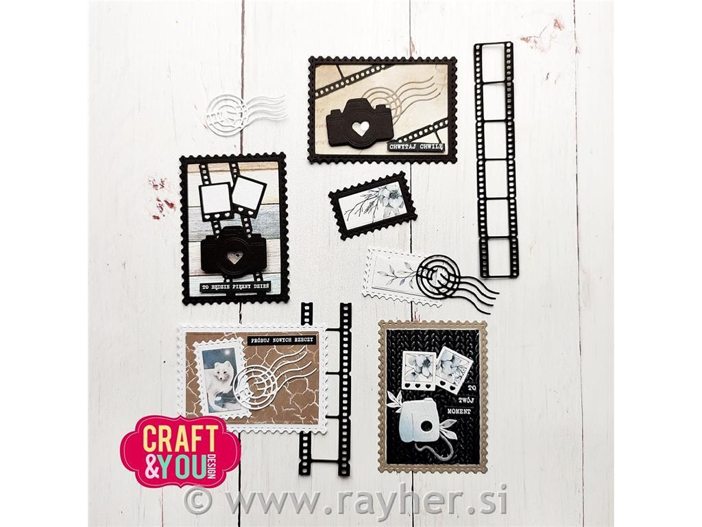 Rezalne šablone C&Y, Okvir znamka, poštni žig