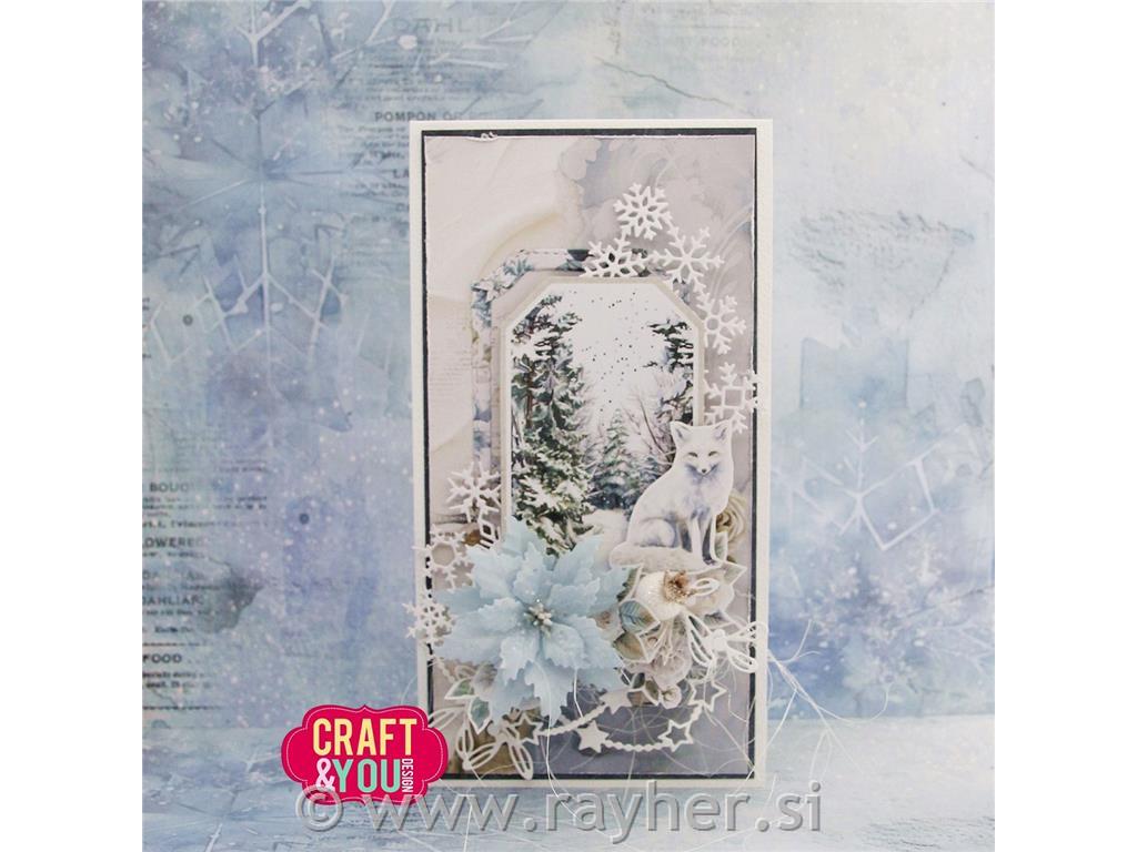 Rezalna šablona Prepletene snežinke