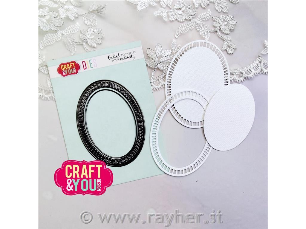 Rezalne šablone Oval čipka, set 2