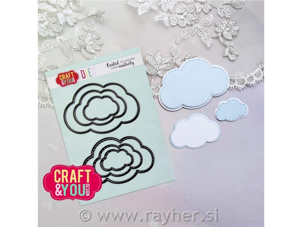 Rezalne šablone Oblaki, set 6