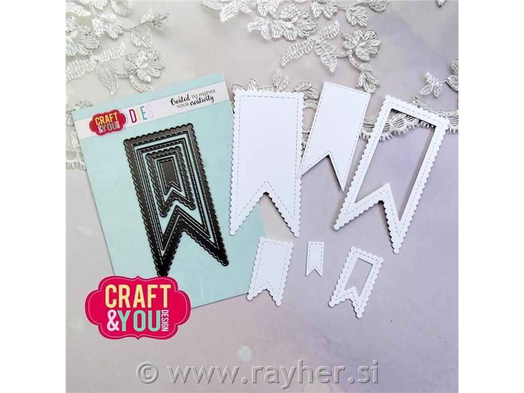 Rezalne šablone Zastavice, set 4