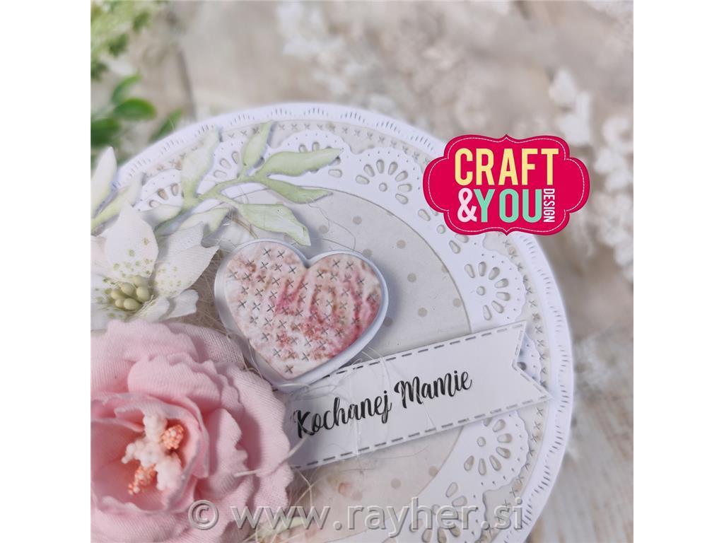 Rezalne šablone Krog z dekorativnimi šivi