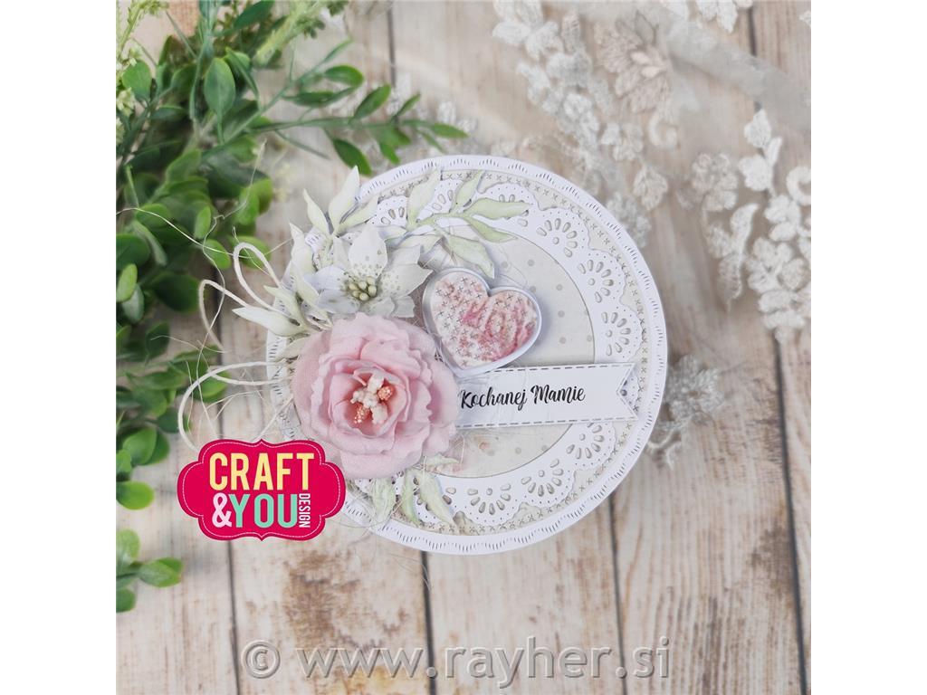 Rezalne šablone Krog z dekorativnimi šivi