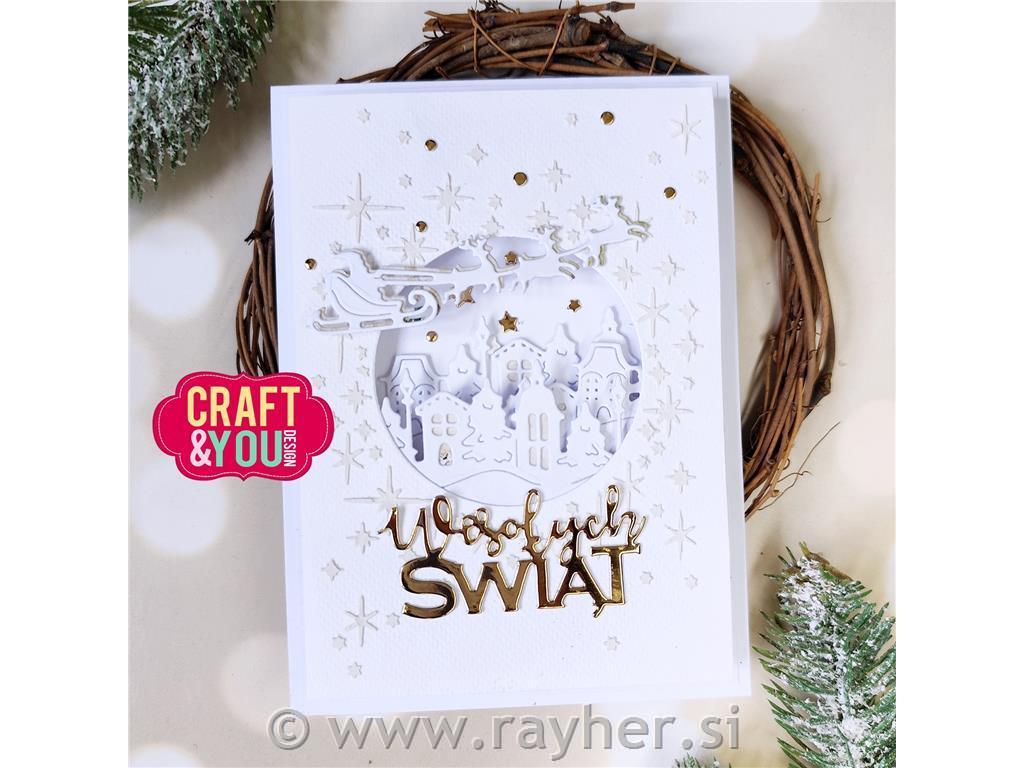 Rezalne šablone Božiček na saneh