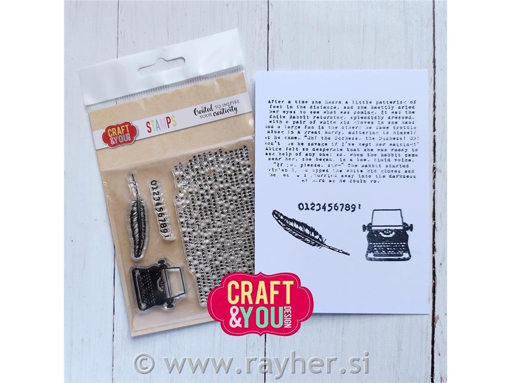 Štampiljke C&Y, Pisalni stroj, set 4