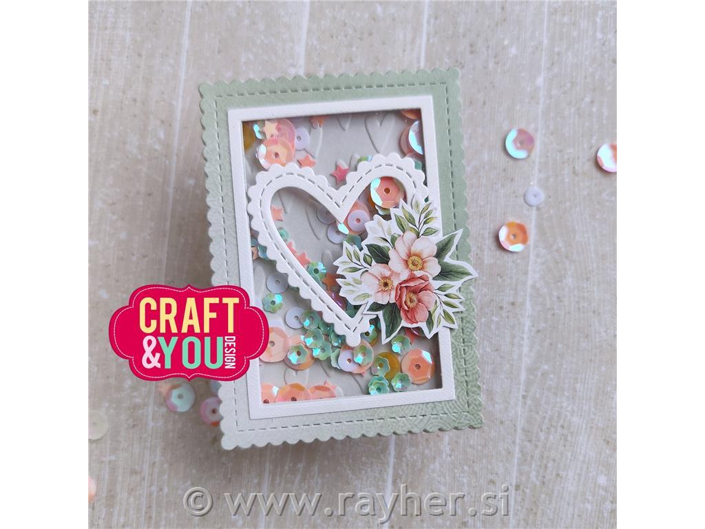 Rezalne šablone Srca, set 4