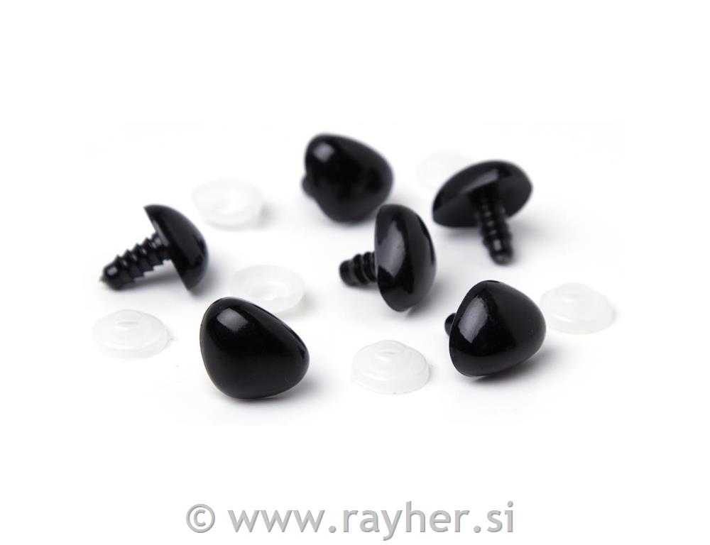 Plastični noski varn. črna 18 mm, 6 kos