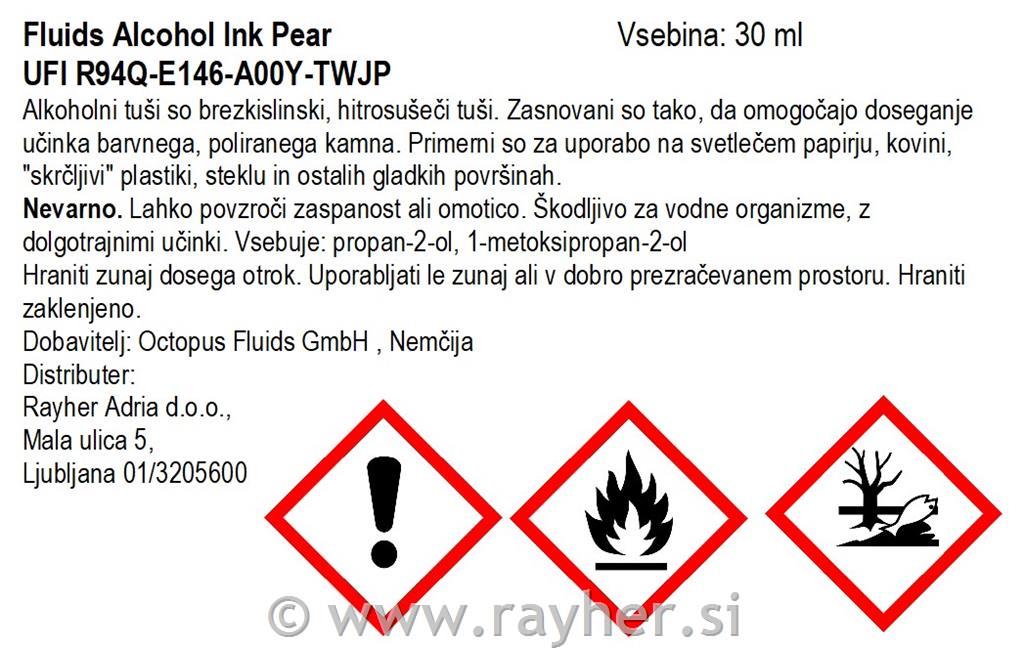 Alchohol Ink Fluids 30 ml, pear, translucent colour
