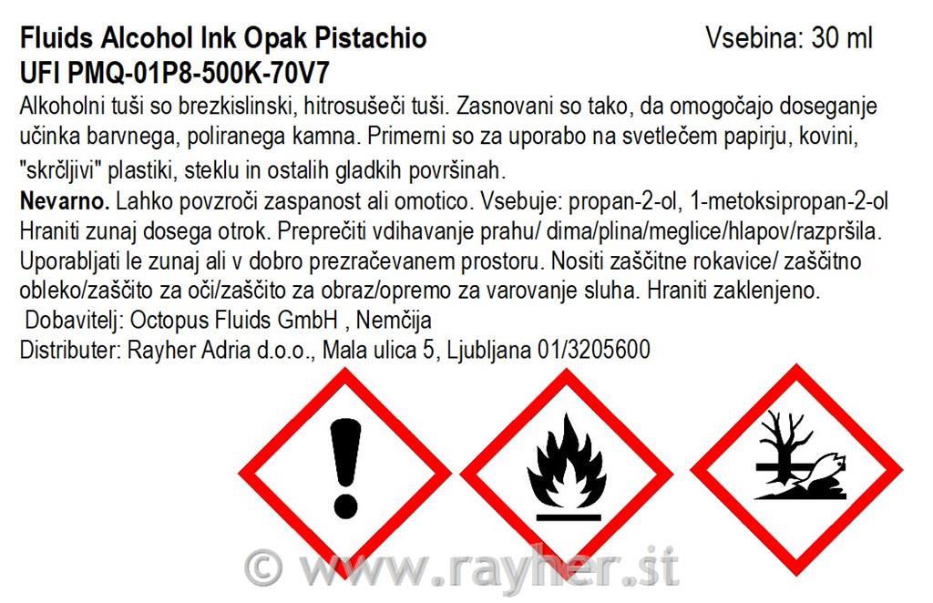 Alchohol Ink Fluids 30 ml, pistachio, opak colour