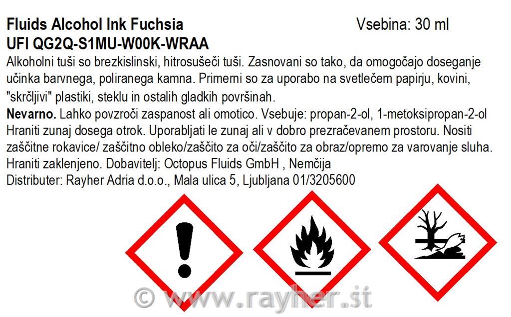 Alchohol Ink Fluids 30 ml, fuchsia, translucent colour