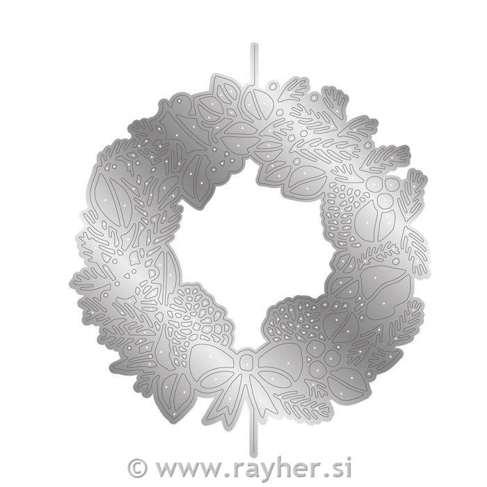 Rezalna šablona Yuletide Wreath