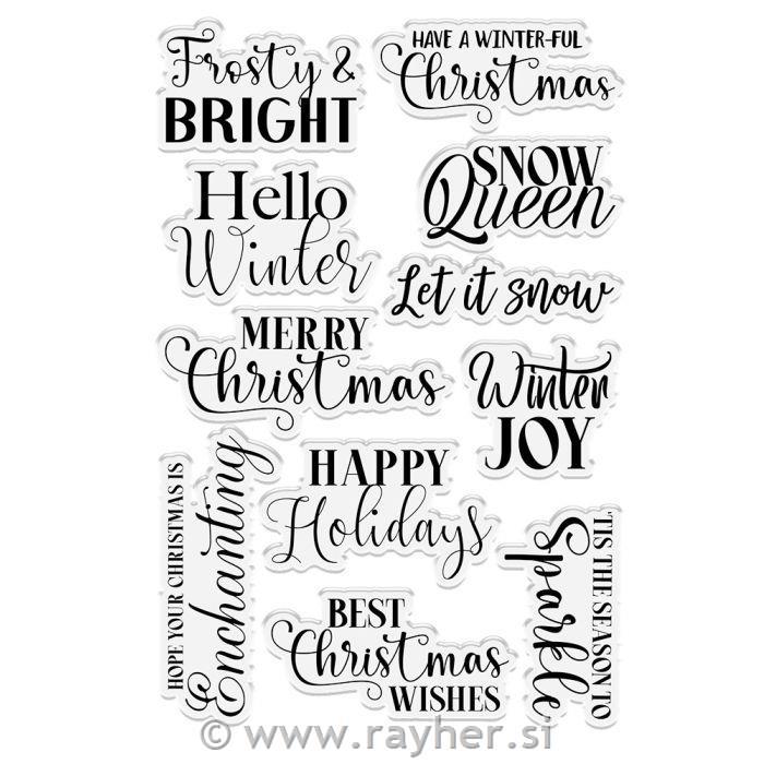 Štampiljke Winter Sentiments 11 kosov