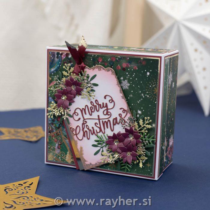 Rezalna šablona Merry Christmas Foliage