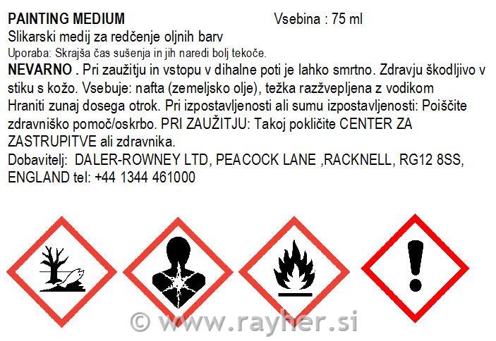 Slikarski medij za redčenje olj.barv, 75ml