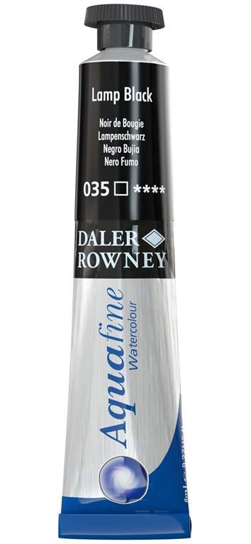 Akvarelna barva Aquafine 8ml, lamp črna