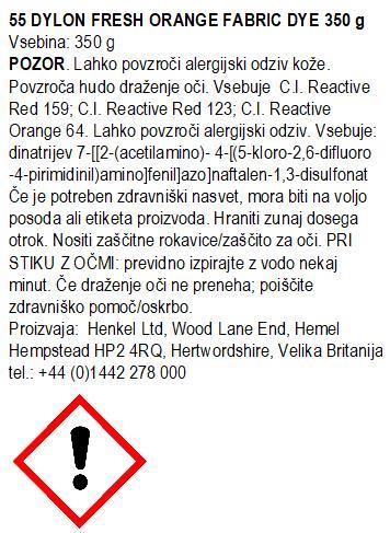 DYLON barva za tekstil POD 350g 55 Fresh Orange