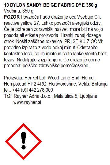 DYLON barva za tekstil POD 350g 10 Sandy Beige
