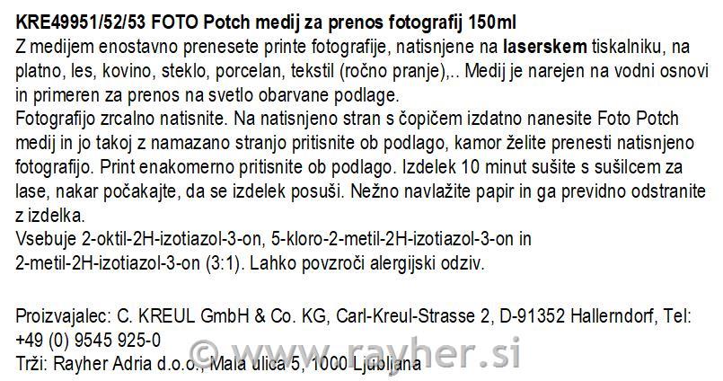 Foto Transfer Potch lak lepilo 150 ml