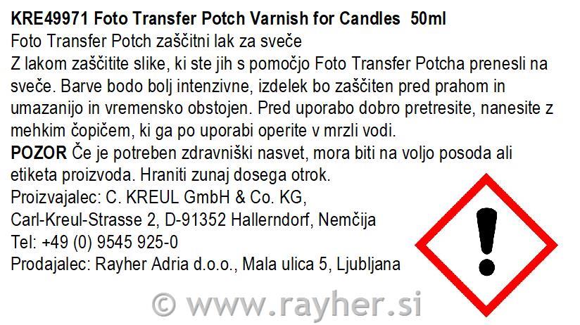 Foto Transfer varnish for candles 50ml