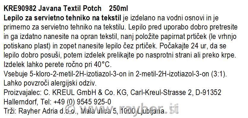 JAVANA Textil Potch medij 250 ml