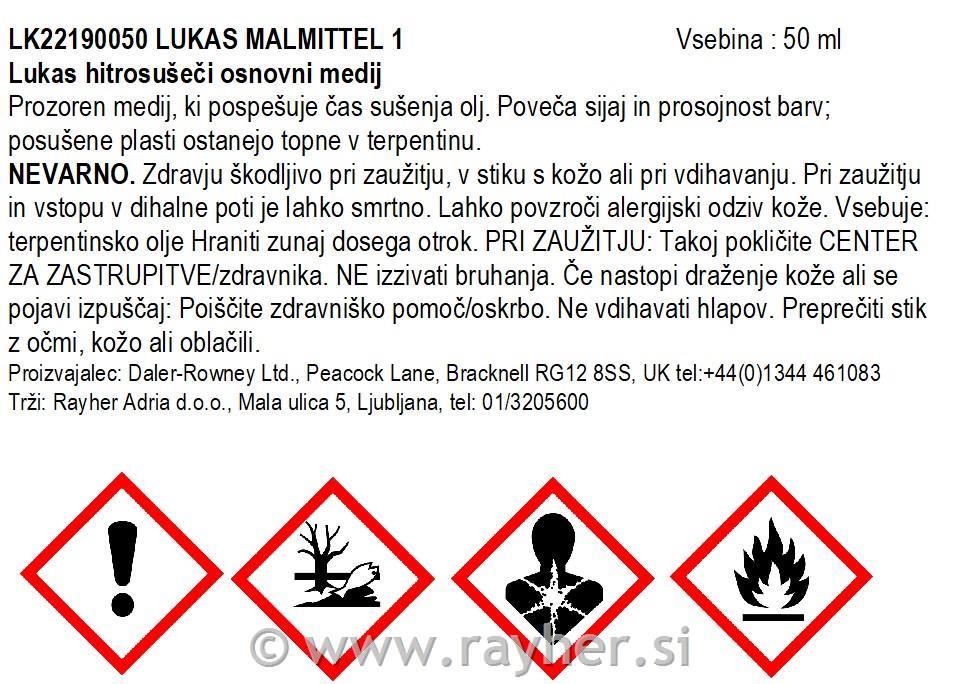 LUKAS MEDIUM 1 (FAST DRYING)50 ml