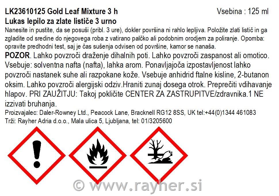 Lukas lepilo za zlate lističe 3 urno 125 ml