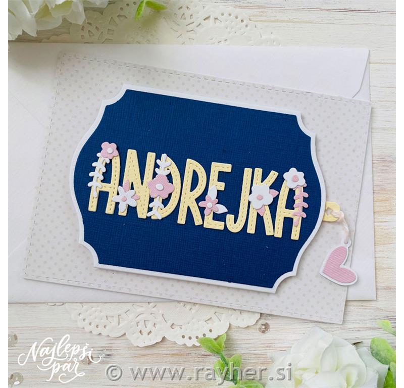 Rezalne šablone Abeceda s šivi velika