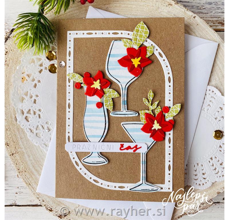 Rezalna šablona Praznični čas /Toplina v srcu / Iskrice v očeh