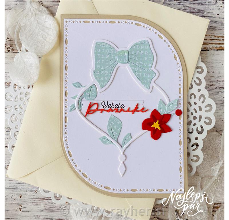 Rezalna šablona Okrasek z voščilom