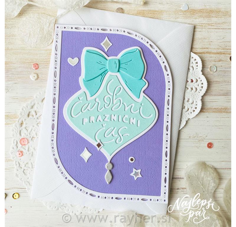 Rezalna šablona Okrasek z voščilom