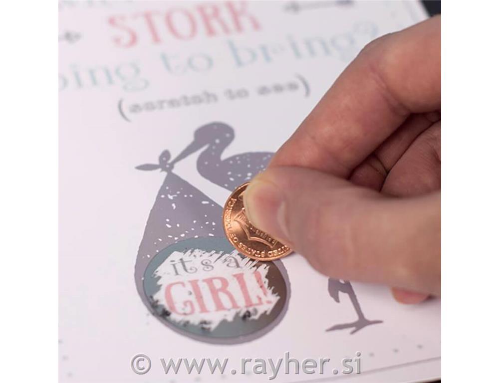 Folija Scratch-Off nalepke srebrne, set 5