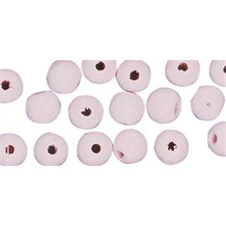 Perle lesene, pološčene, 6mm, sv. pink, 115 kosov