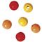 Lesene perle rumene,oranžne,rdeče, 12mm,32kosov