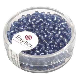 Perle s srebrno sredino, 2,6 mm o, svetlo modre, 16 g
