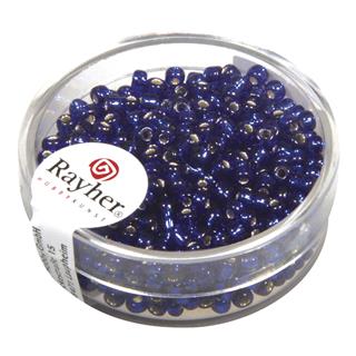 Perle s srebrno sredino, 2,6 mm o, temno modre, 16 g