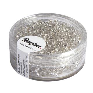 Perle s srebrno sredino, 2,6 mm o, srebrne, 16 g