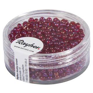 Perle trasparentne, 2,6 mm o, vinsko rdeče17g