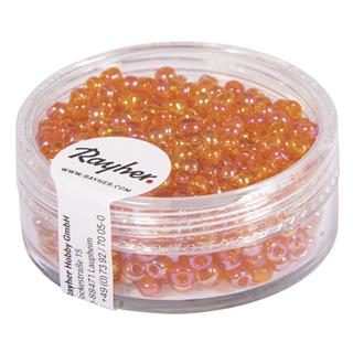 Perle trasparentne, 2,6 mm o, oranžne 17g