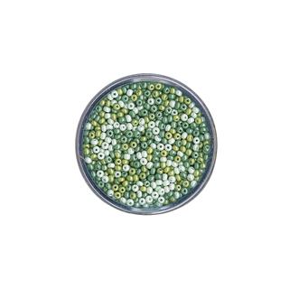 Perle mešane, 17 g, zelene barve, 2,6 mm o