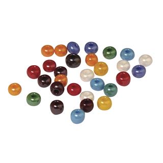 Steklene perle z veliko lunkjo, opak, mešane, o 5,4 mm, 55g